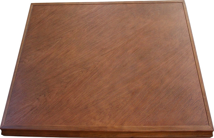 Столешница Sheffilton SHT-ТT 80/80 (МДФ / дуб / шпон «диагональ») квадратная коричневый дуб