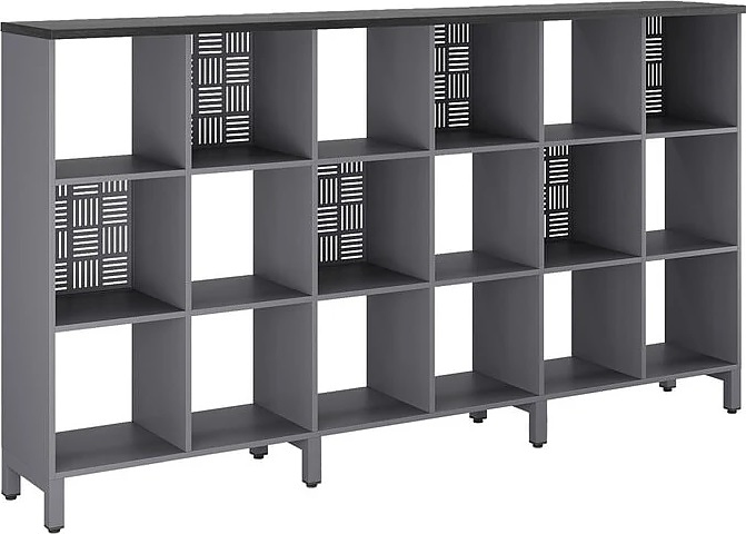 Стеллажная система КОБОР SQ-3Х6 graphite/wood