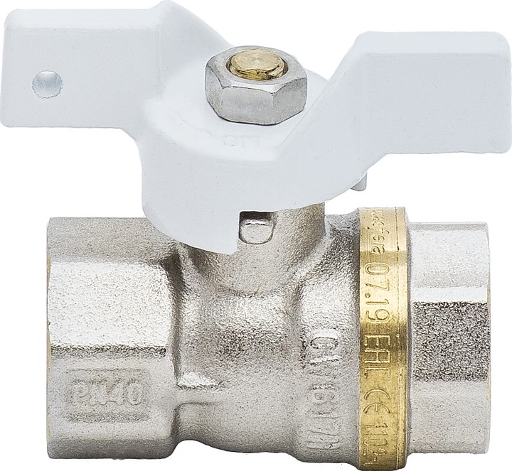 Кран шаровой Aquasfera 107-5143, ДУ 20, PN 3 МПа, 3/4"ВР - 3/4"ВР, 1102-02 STANDARD полнопроходной латунный с бабочкой