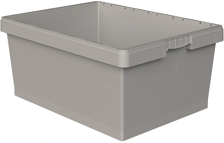 Контейнер iPlast INSTORE KVR-8634 800x600x340 мм усиленное дно, светло-серый