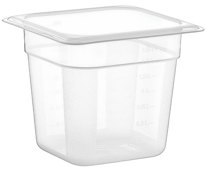 Гастроемкость Gastroplast 79780 GN 1/6-150 (176x162х150 мм) 2.1 л поликарбонат, прозрачный