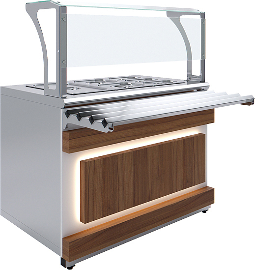 Мармит вторых блюд Luxstahl МВП (С)-1500 Premium Eco Wood