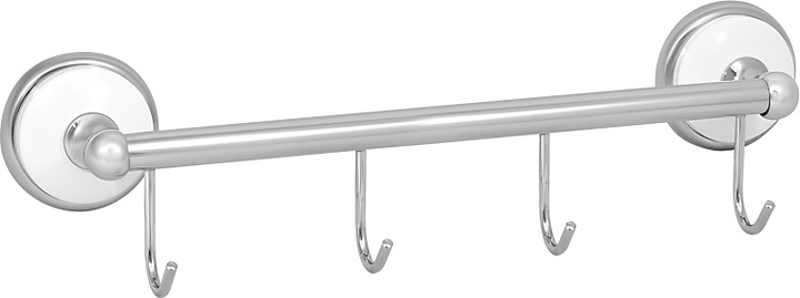 Кронштейн настенный Puff Solinne B-51108-4 Blanco 4 крючка (силумин) хром / белый