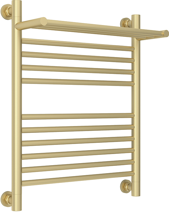 Полотенцесушитель водяной Сунержа Богема с полкой+ 60x50 см матовая шампань