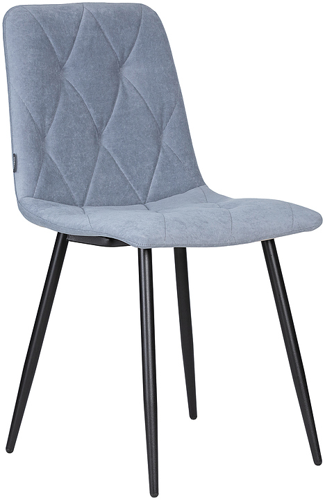 Стул обеденный DOBRIN 006 CHILLY ROMBO (серо-голубой, черный)