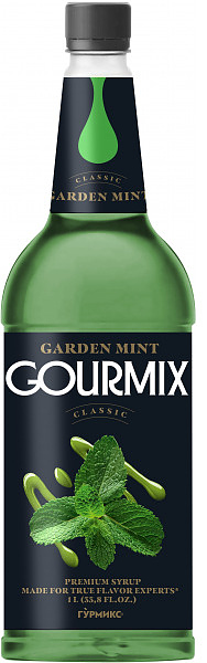Сироп Gourmix 10416004 Мята Садовая 1 л (бутылка ПЭТ)