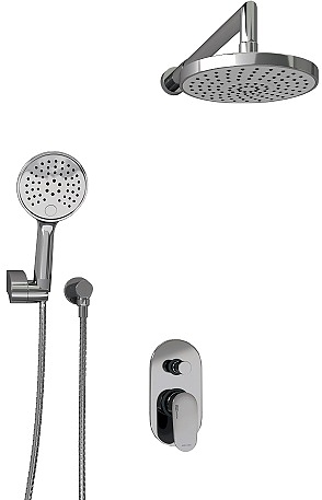 Встраиваемый комплект для душа Wasserkraft Donau 5300 A14029 хром, никель