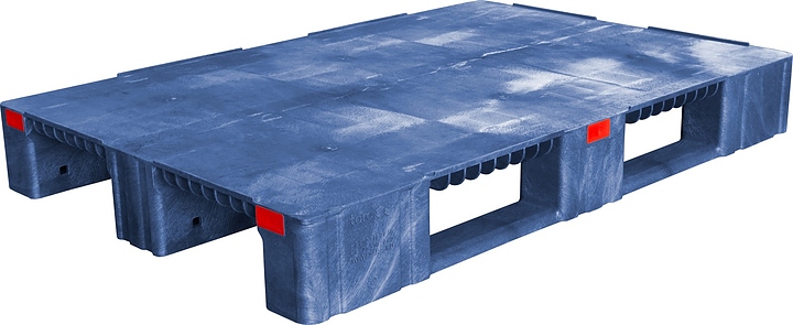 Паллет ТАРА.РУ TR 1208-1-1 1200х800х150 мм (сплошной на 3 полозьях) усиленный синий