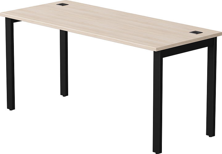 Стол офисный Everprof EVO 1580х670х755 мм (ЛДСП / металл) дуб соната / черный