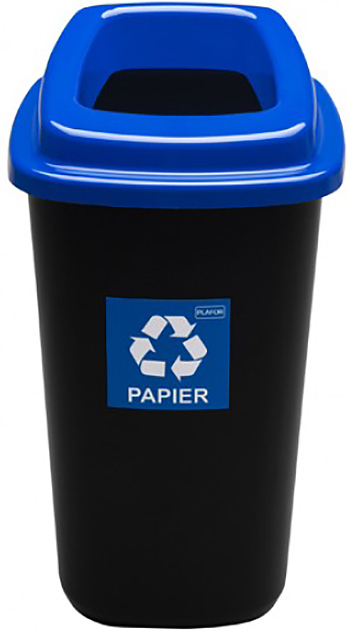 Контейнер для мусора PLAFOR Sort Bin 90 л черный, синий