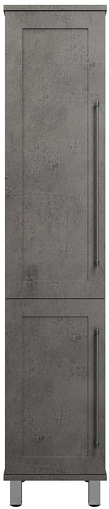 Шкаф-пенал Misty Марта-35 36х165 см, с бельевой корзиной, левый, темный бетон