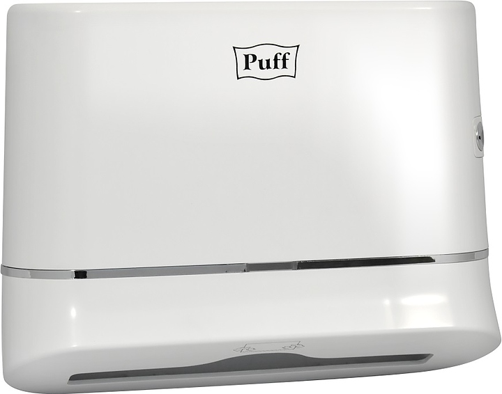 Диспенсер бумажных полотенец Puff 5135 с замком (АБС-пластик) белый