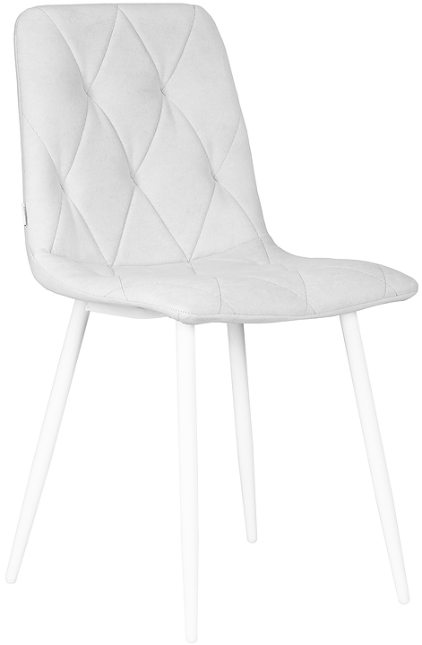 Стул обеденный DOBRIN 006 CHILLY ROMBO (светло-серый, белый)