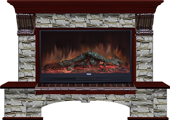 Камин Glenrich Бостон К P 86 Алтай красное дерево