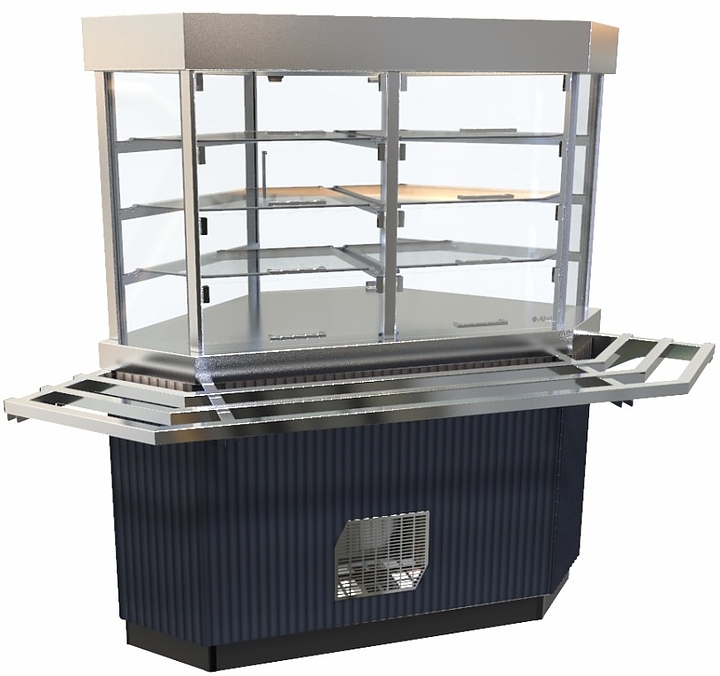 Прилавок-витрина холодильный Abat Сэйла ПВВ(Н)-70Е-90-С поворотный волна