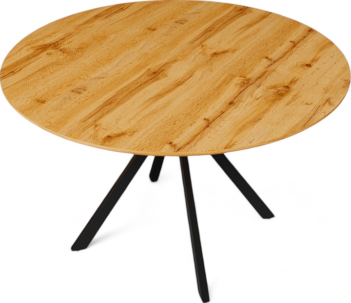 Стол обеденный Hesby Luminary Fusion (МДФ / металл) светлое дерево / черный