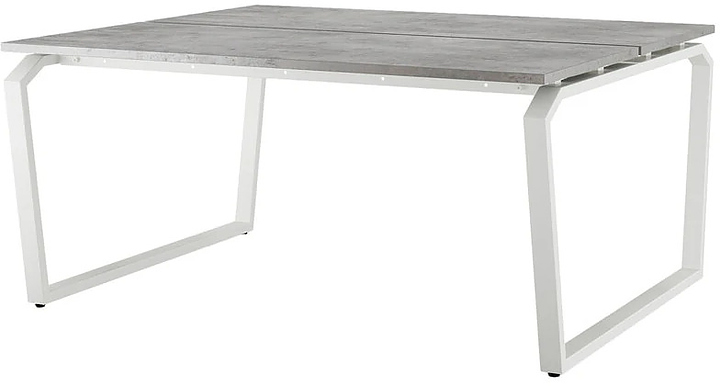 Стол офисный КОБОР TB/2-120/140 white/chicago