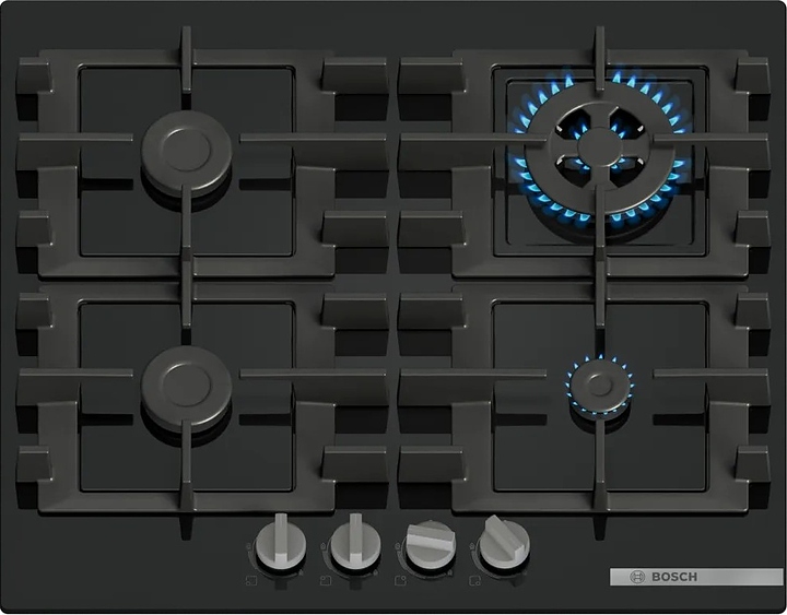 Варочная панель газовая Bosch PNH6B6K40 черное стекло