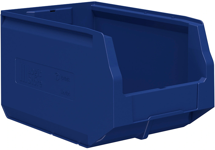 Контейнер iPlast Logic Store 350x225x200 мм с отверстиями для перегородки, синий