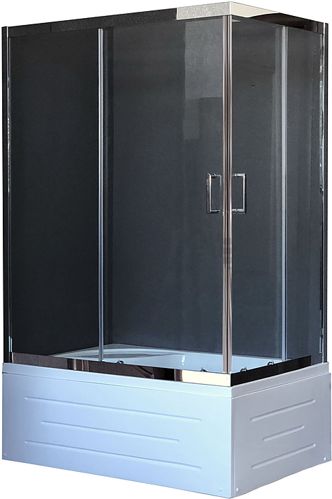 Уголок душевой Royal Bath RB 8120BP-T-CH-L 120х80х200 см, прозрачное, хромированный профиль, левый