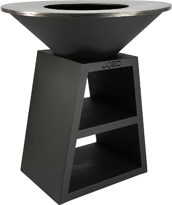 Гриль уличный COEO TRIO 98 h=110 см черная сталь