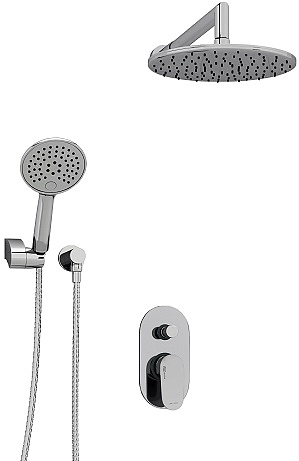 Встраиваемый комплект для душа Wasserkraft Donau 5300 A14030 хром, никель