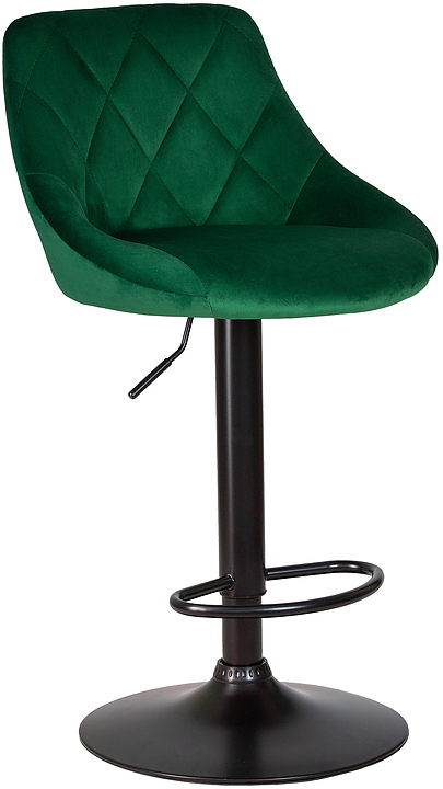 Стул барный DOBRIN 5007-LM-N LOGAN BLACK (зеленый велюр, черный) 2 шт.