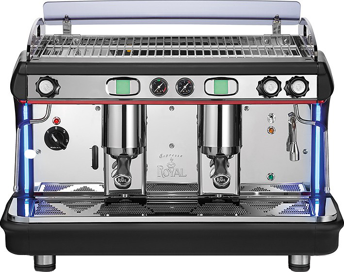 Кофемашина Royal Synchro T2 2GR SB Semiautomatic Boiler 8LT черно-красная