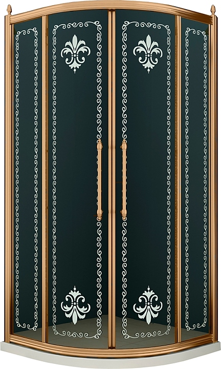 Уголок душевой CEZARES RETRO-A-R-2-100-SCORREVOLE-CP-Br 100х100х195 см