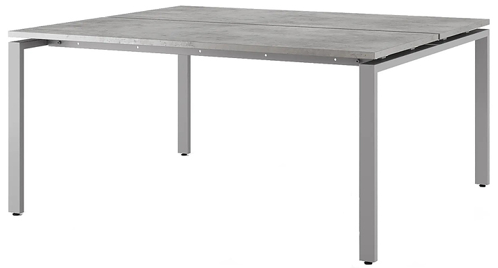 Стол офисный КОБОР P/2-160/120 aluminum/chicago