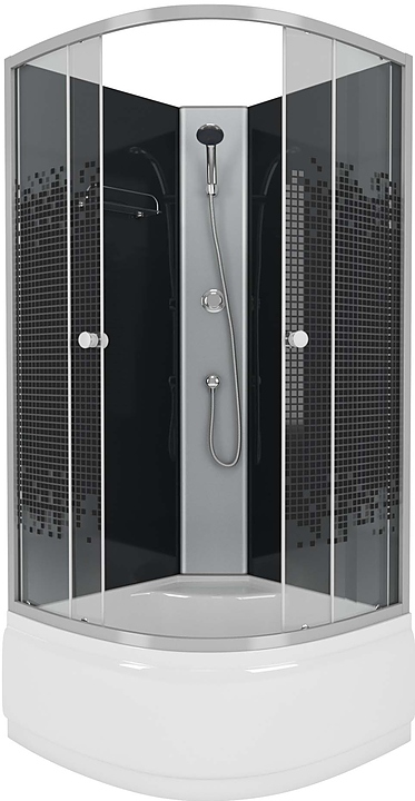 Кабина душевая Niagara NG-7508-08BK BLACK 90х90х215 см