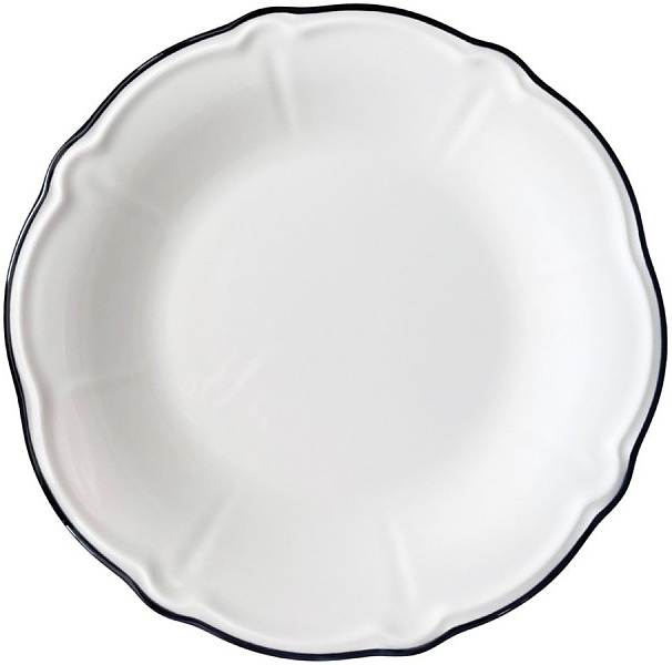 Тарелка основная ID Fine Line Black FLY26DZ10RIM 26 см