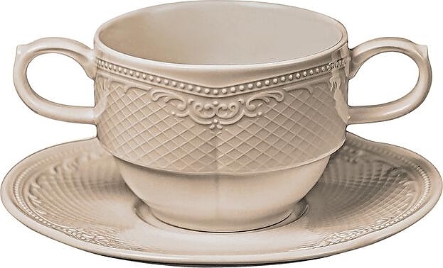 Бульонная пара Noble Aristocrat Peach Tea Stackable 313619+313009-PEACH 340 мл (фарфор)