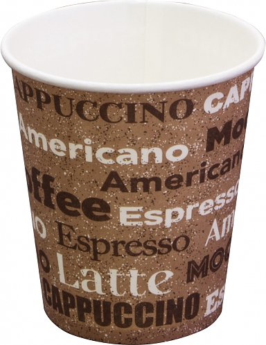 Стакан бумажный ПАПЕРСКОП РУС 185 мл Coffee new
