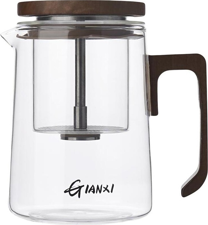 Чайник P.L. Proff Cuisine S0501-2 500 мл d=9,6/8,6 см h=14 смс фильтром гунфу, пуш-механизм слива (термостекло / пластик)