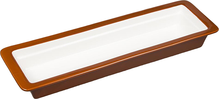 Гастроемкость P.L. Proff Cuisine 81243099 GN 2/4-65 (530х165х65 мм) фарфор, карамельная