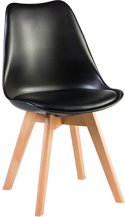 Стул обеденный DOBRIN 635PP-LMZL JERRY SOFT (черный, светлый бук)