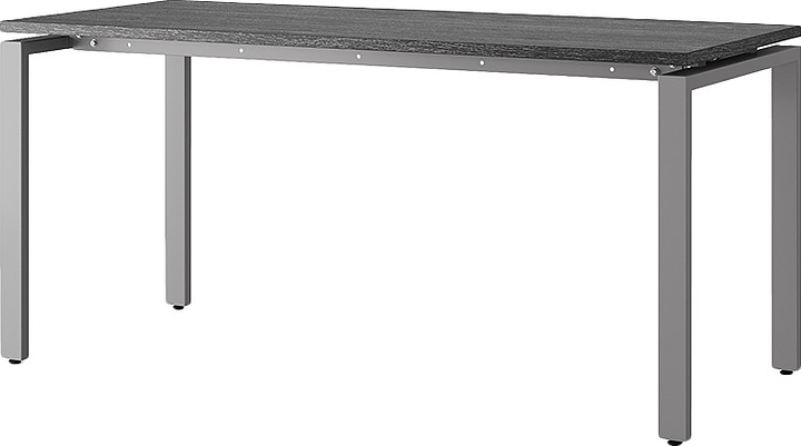 Стол офисный КОБОР P-120/70 aluminum/glazed