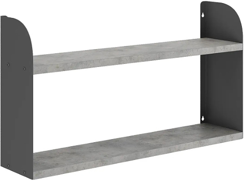 Полка КОБОР S1-80/20 black/chicago