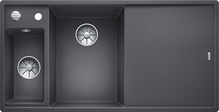 Кухонная мойка Blanco Axia III 6 S InFino Silgranit (+доска стекло) антрацит левая мойка