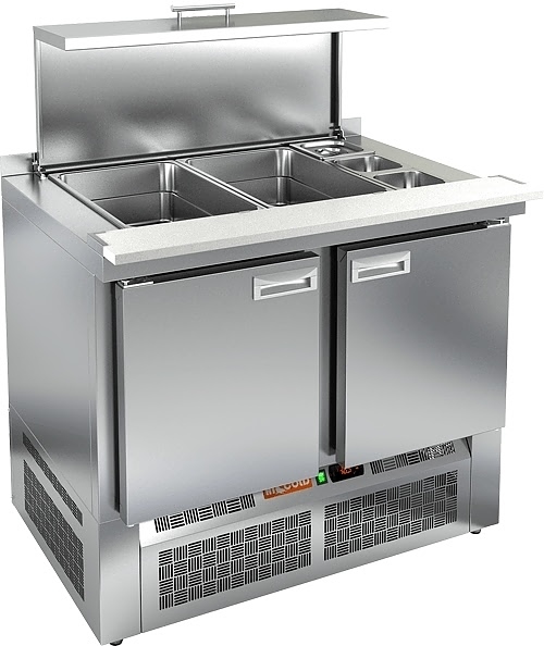 Стол для салатов HICOLD SLE3-11GN (2х1/1+3х1/6) с крышкой