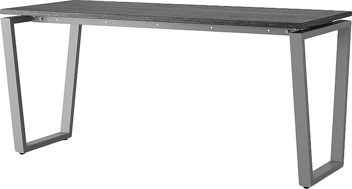 Стол офисный КОБОР OTR-120/60 aluminum/glazed