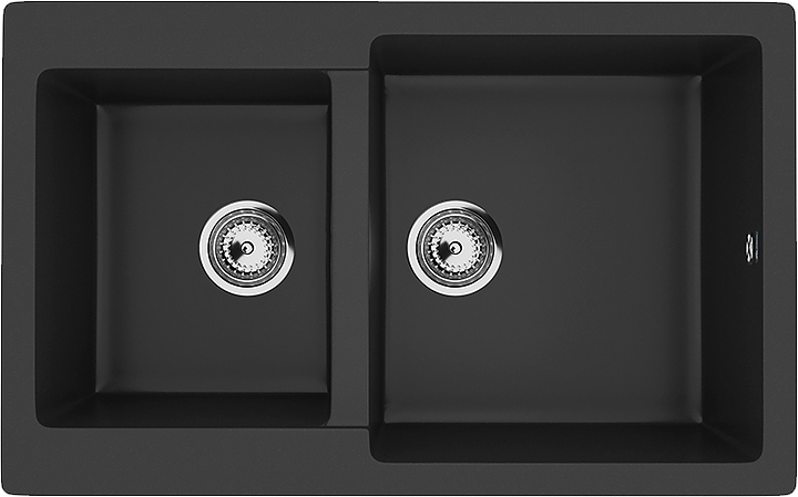 Мойка кухонная ULGRAN U-505-344 ультра-черная