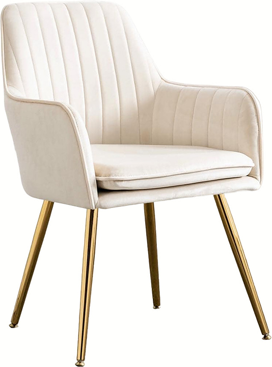 Стул Hesby Tranquil Synchrony (велюр / металл) бежевый / золото