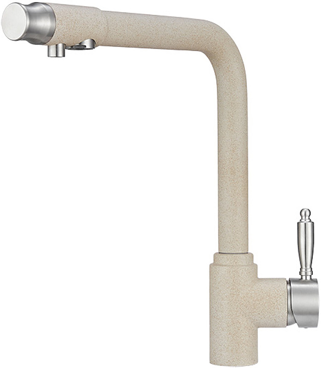 Смеситель для кухни Granula GR-2301 с краном для питьевой воды, пирит