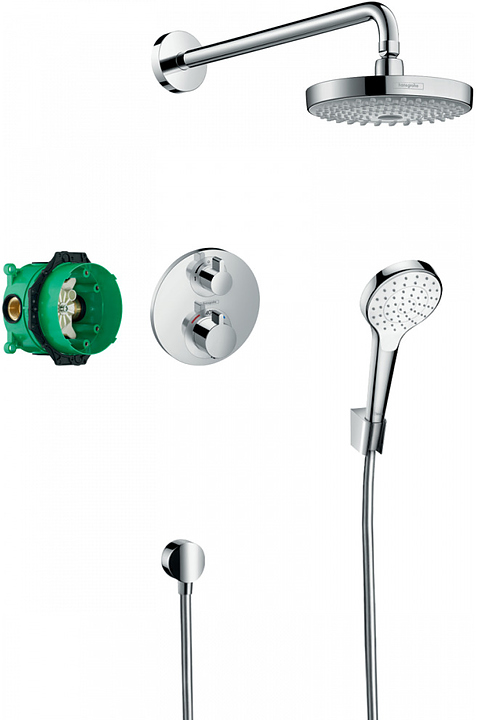Комплект душевой встраиваемый с термостатом Hansgrohe Croma Select S 27295000 HG Set 8 в 1