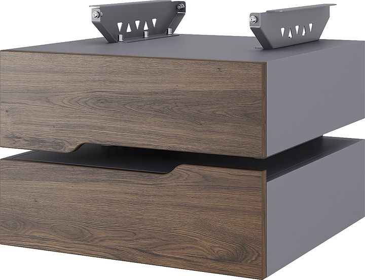 Тумба подвесная КОБОР T-2 graphite/charlston