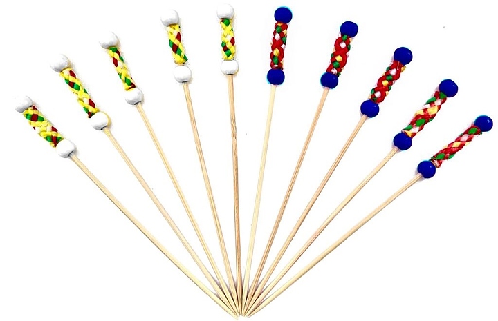 Пика шпажка P.L. Proff Cuisine 4627151560861 бамбук Рио 12 см синий/белый 100 шт