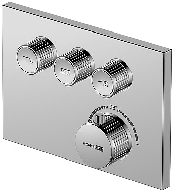 Смеситель для ванны и душа термостатический Wasserkraft Dinkel 5800 5858 Thermo хром