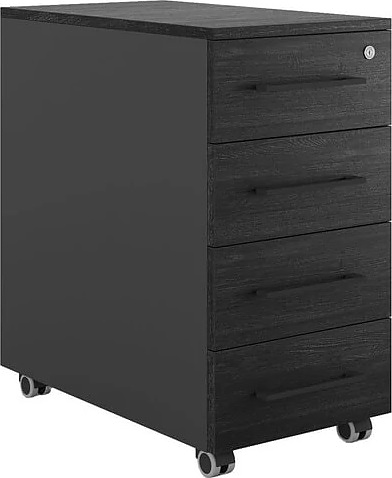 Тумба мобильная КОБОР TМ4-40/50 black/wood